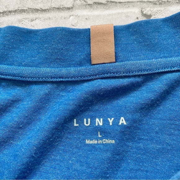 Lunya Blue Crop Short Sleeve Top - Picture 4 of 7